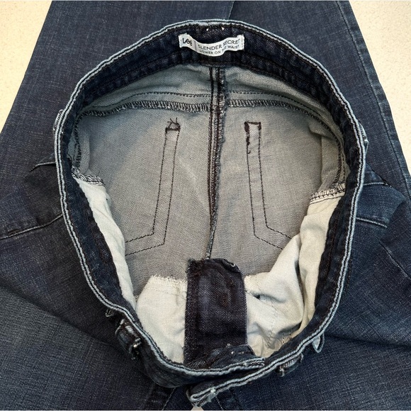 Lee Slender Secret Bootcut Jean Velvet Deco Pocket Dark Blue Women’s Size 4 - Picture 7 of 9